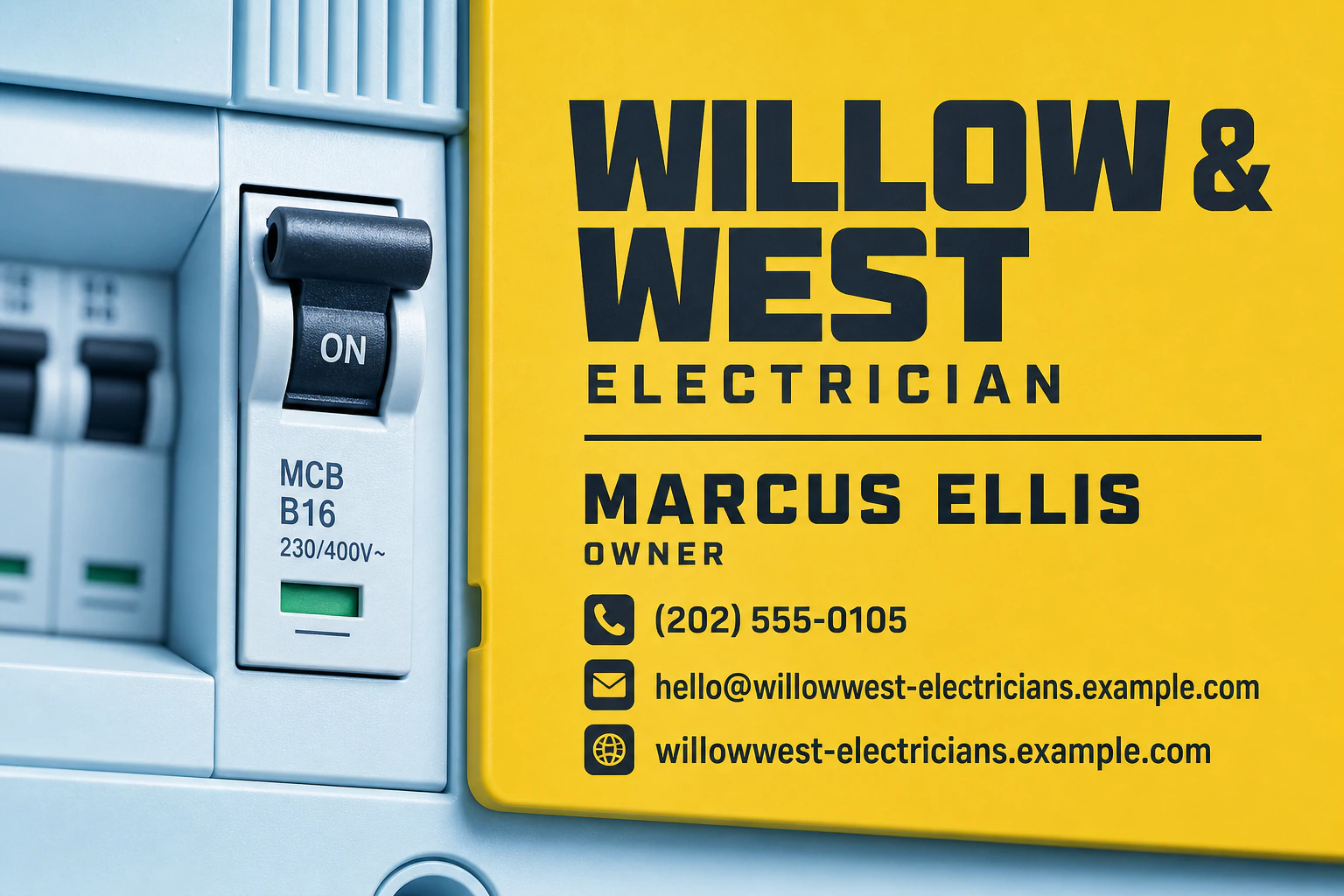 electrician business card template
