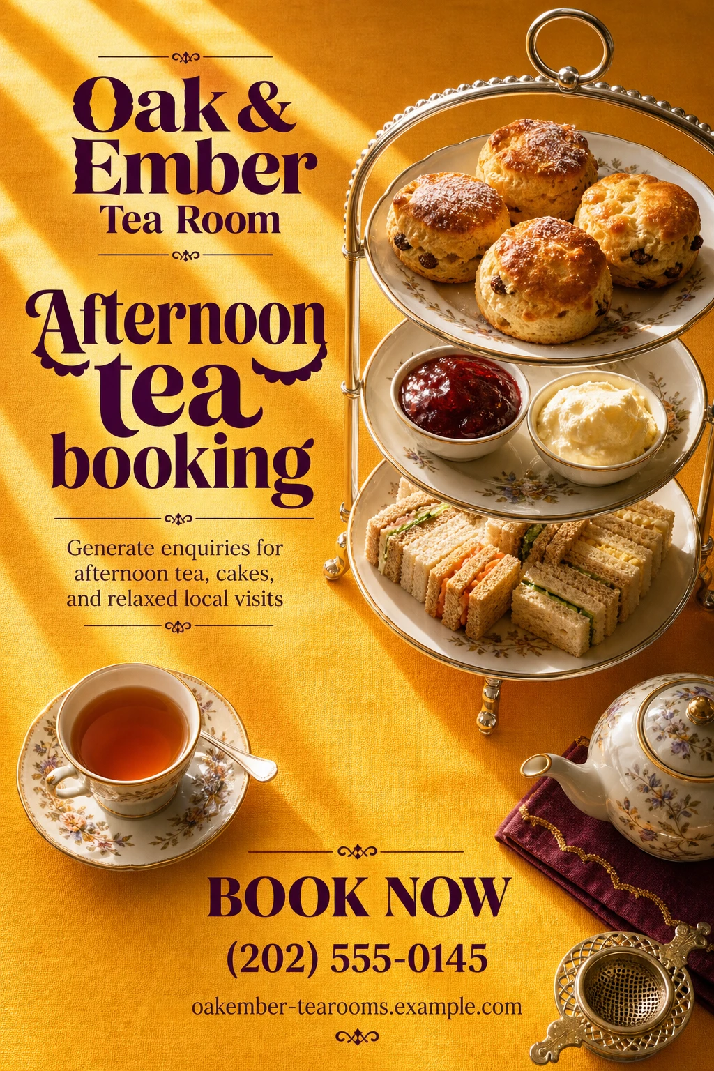 tea room flyer template
