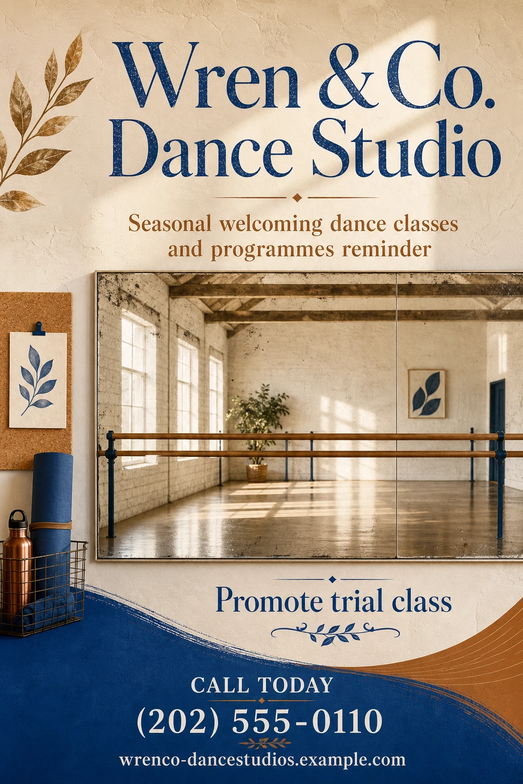 dance studio flyer template: promote trial class