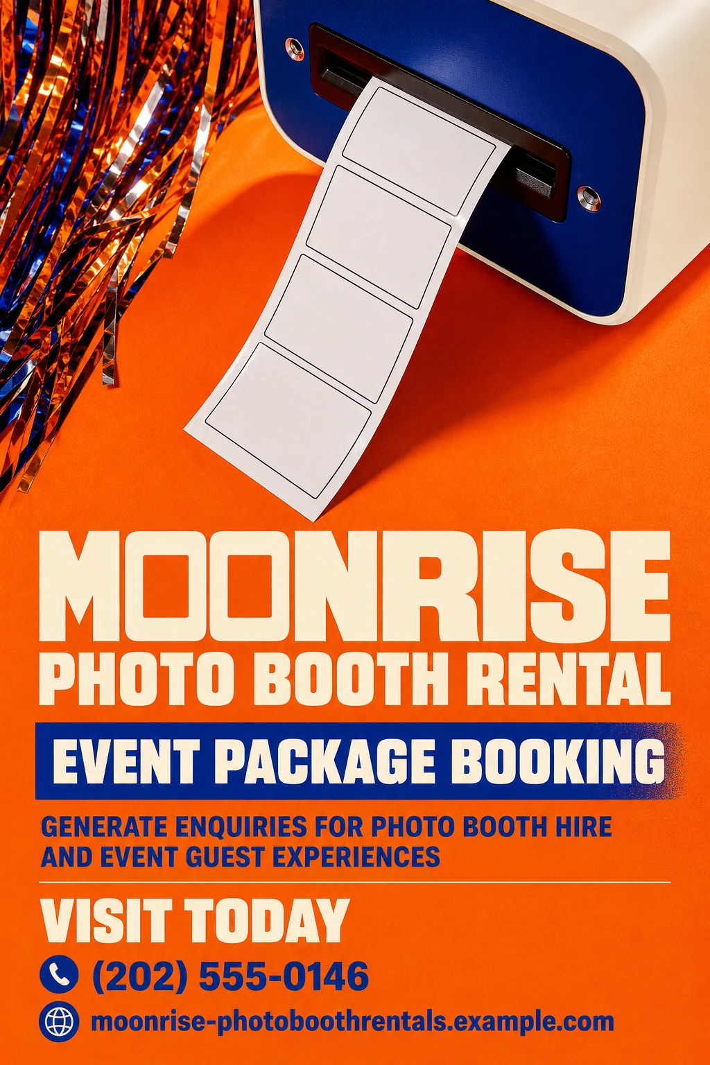 photo booth rental service poster template