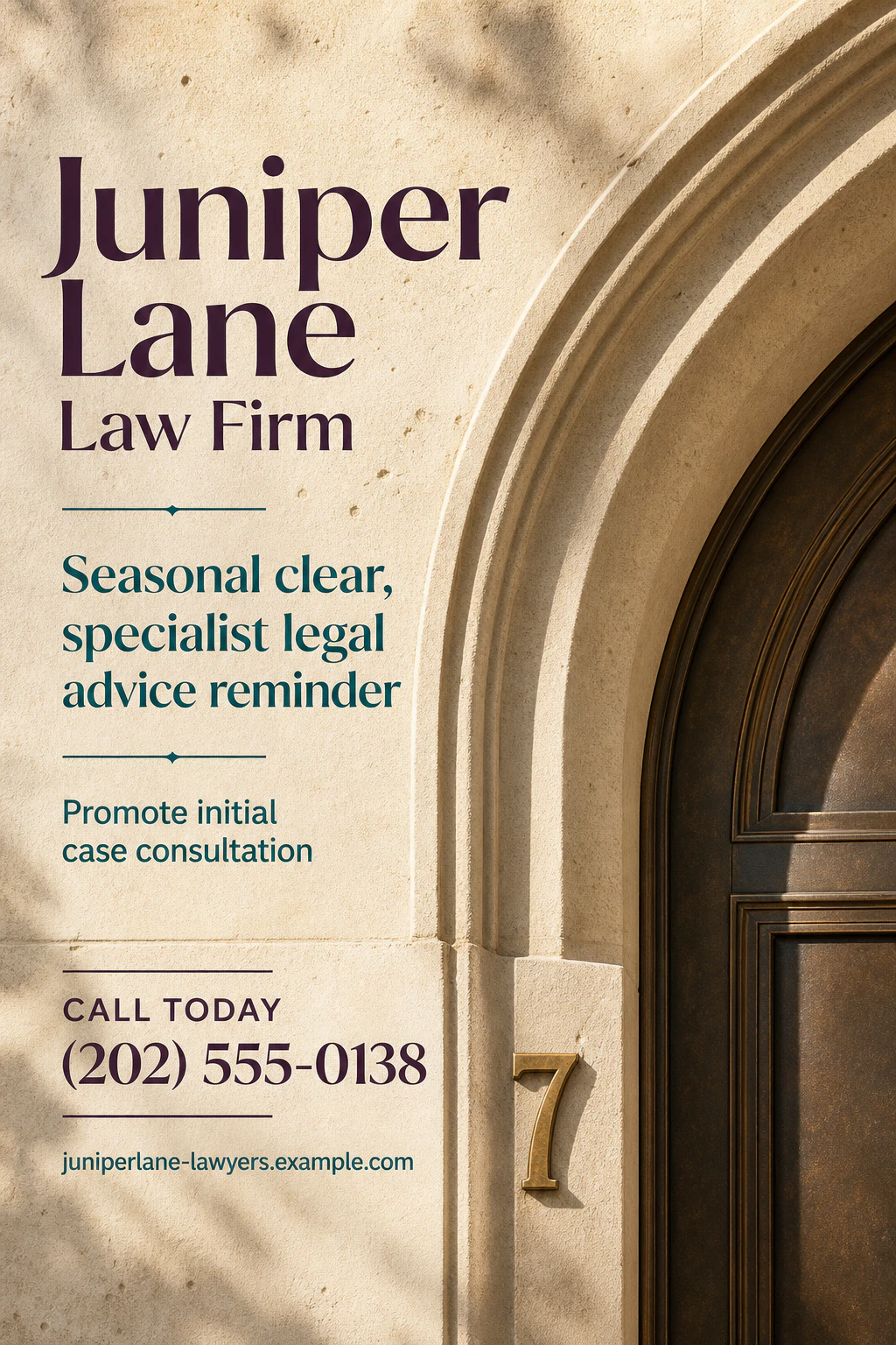 law firm flyer template: promote initial case consultation