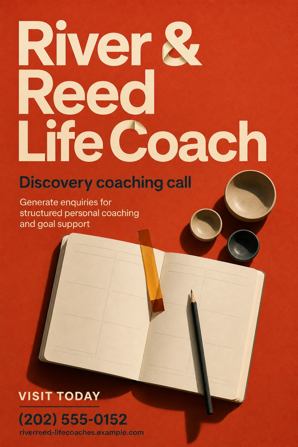 life coach poster template