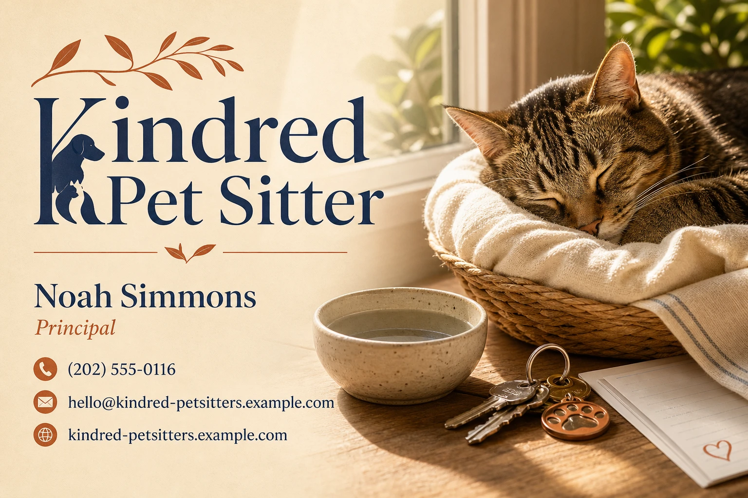 pet sitter business card template