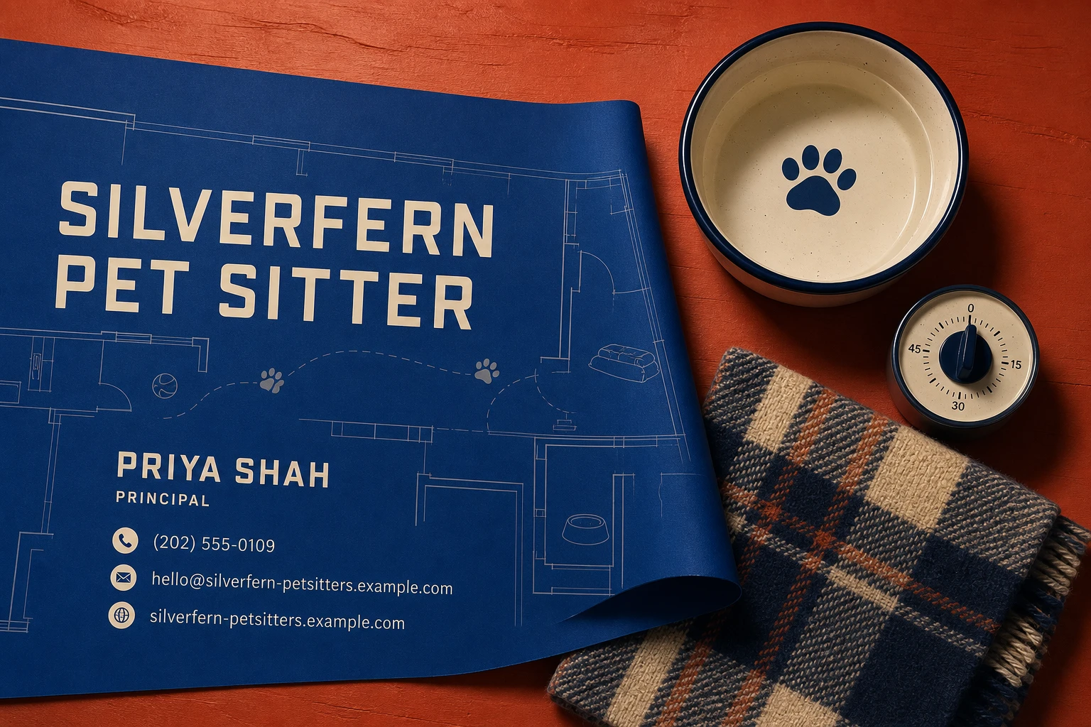pet sitter business card template: promote free meet-and-greet