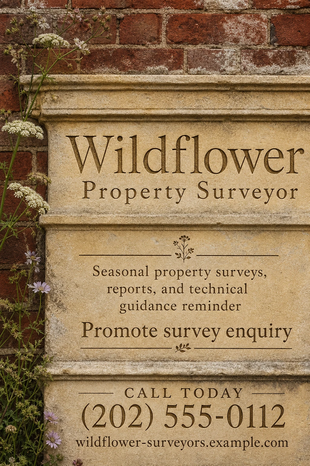 property surveyor flyer template: promote survey enquiry