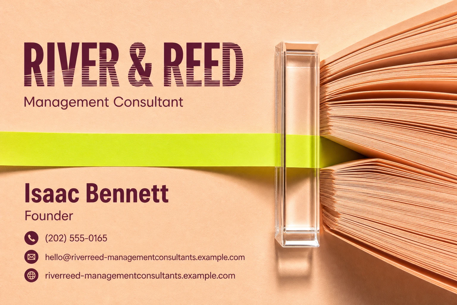 management consultant business card template