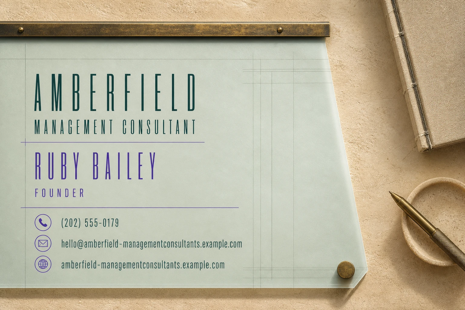 management consultant business card template: promote strategy consultation