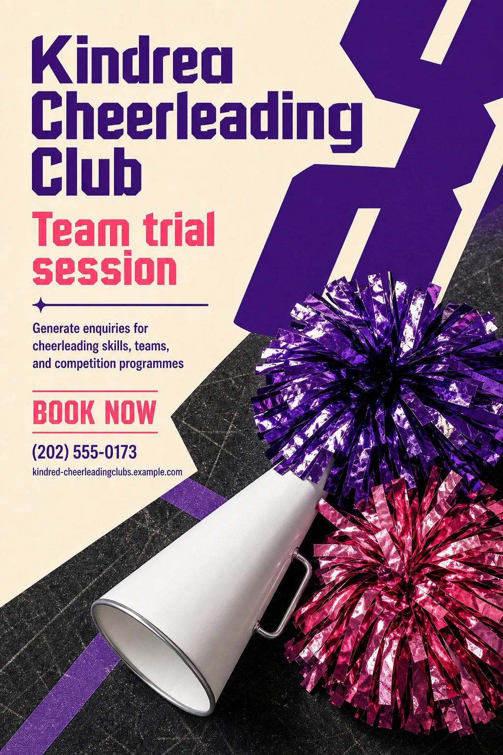 cheerleading club poster template