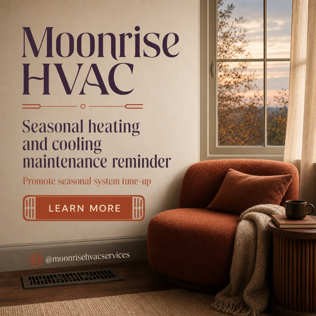 HVAC service social post template: promote seasonal system tune-up