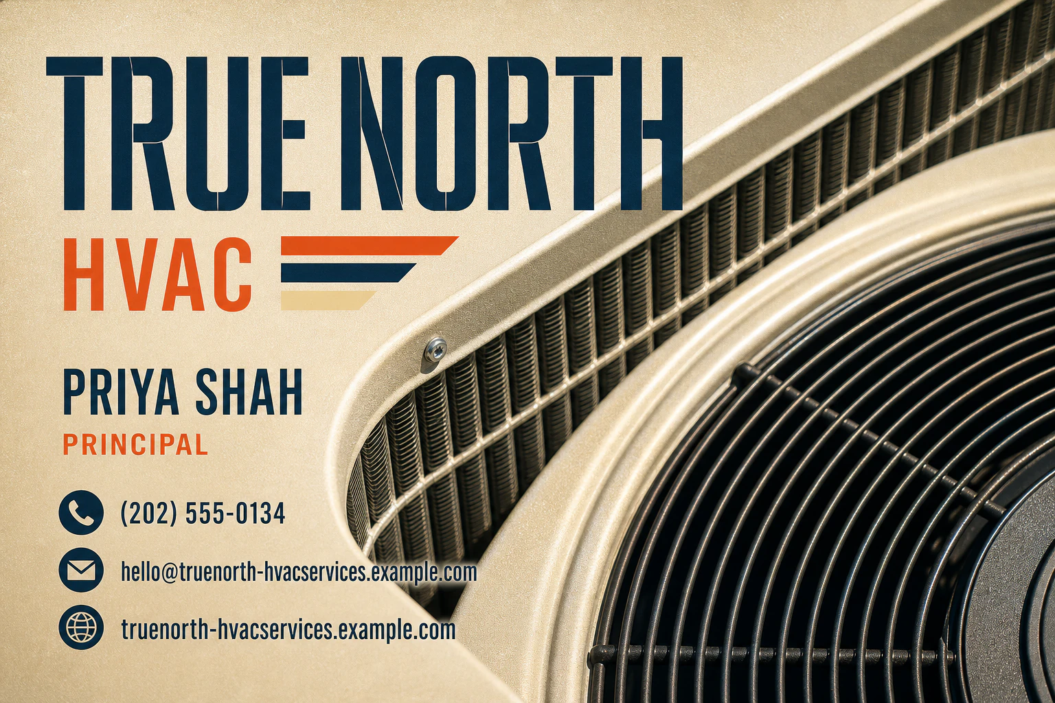 HVAC service business card template