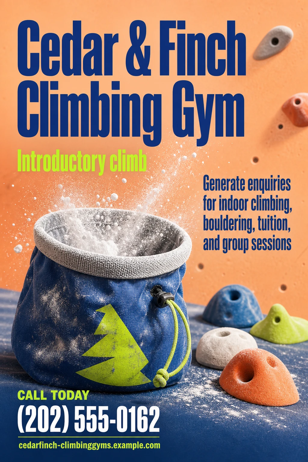 climbing gym flyer template