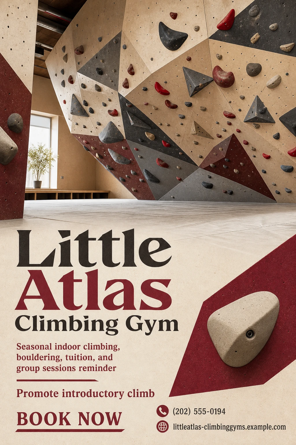 climbing gym flyer template: promote introductory climb