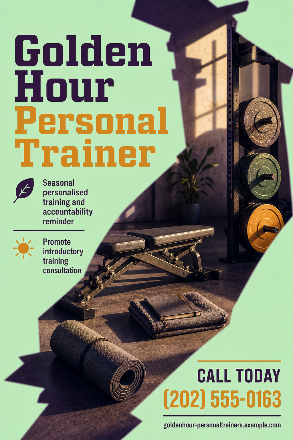 personal trainer flyer template: promote introductory training consultation