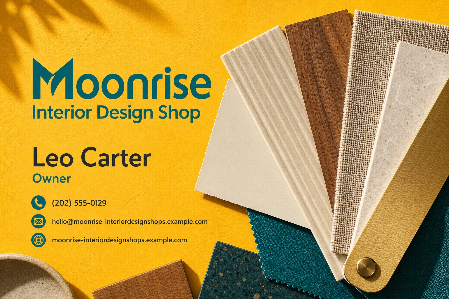 interior design shop business card template