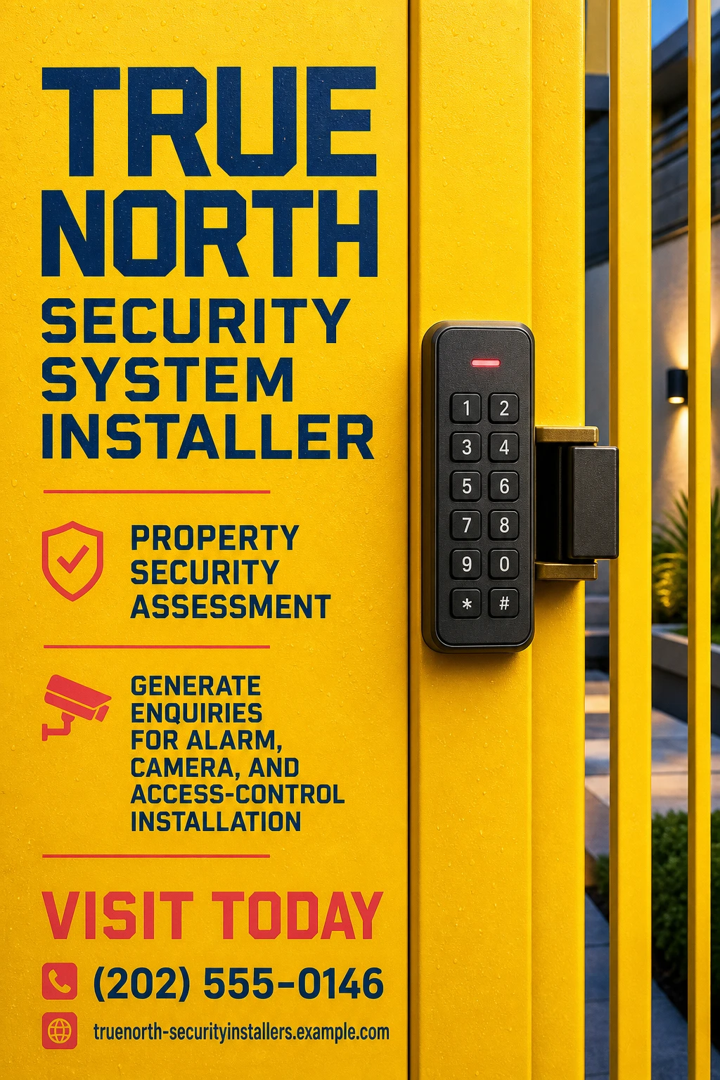 security system installer poster template