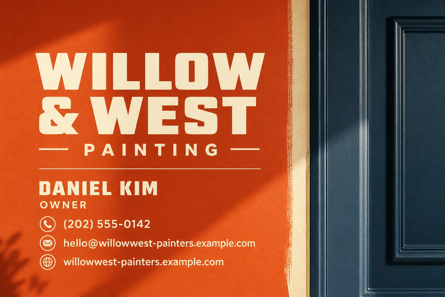 painting service business card template