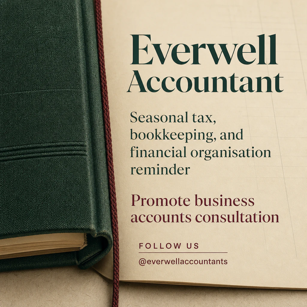 accountant social post template: promote business accounts consultation