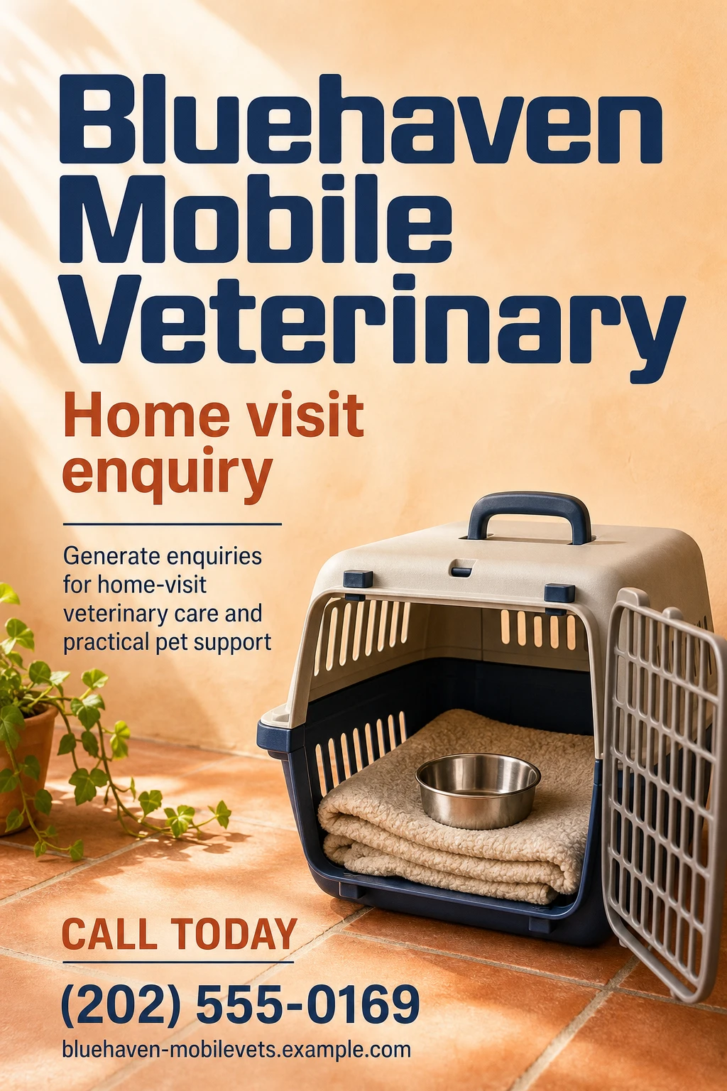 mobile veterinary service poster template