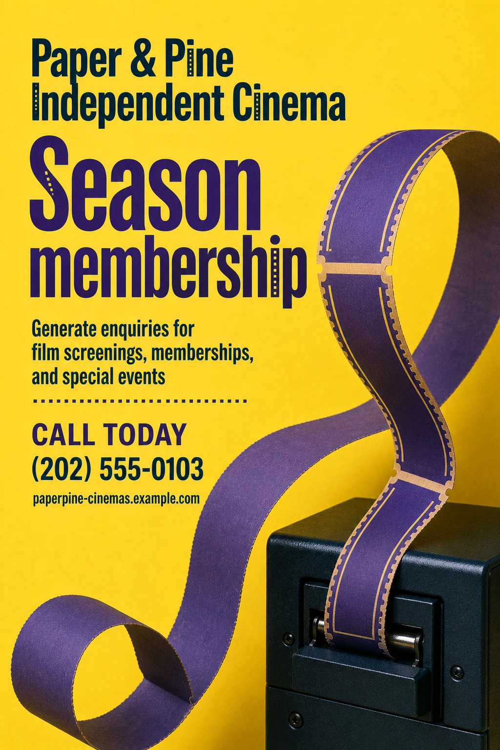 independent cinema flyer template