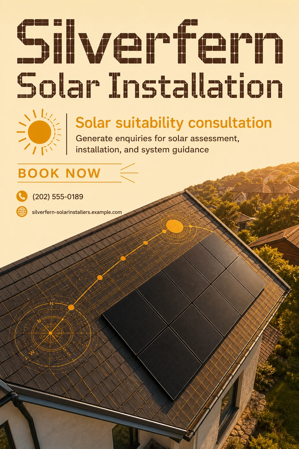 solar installation service flyer template