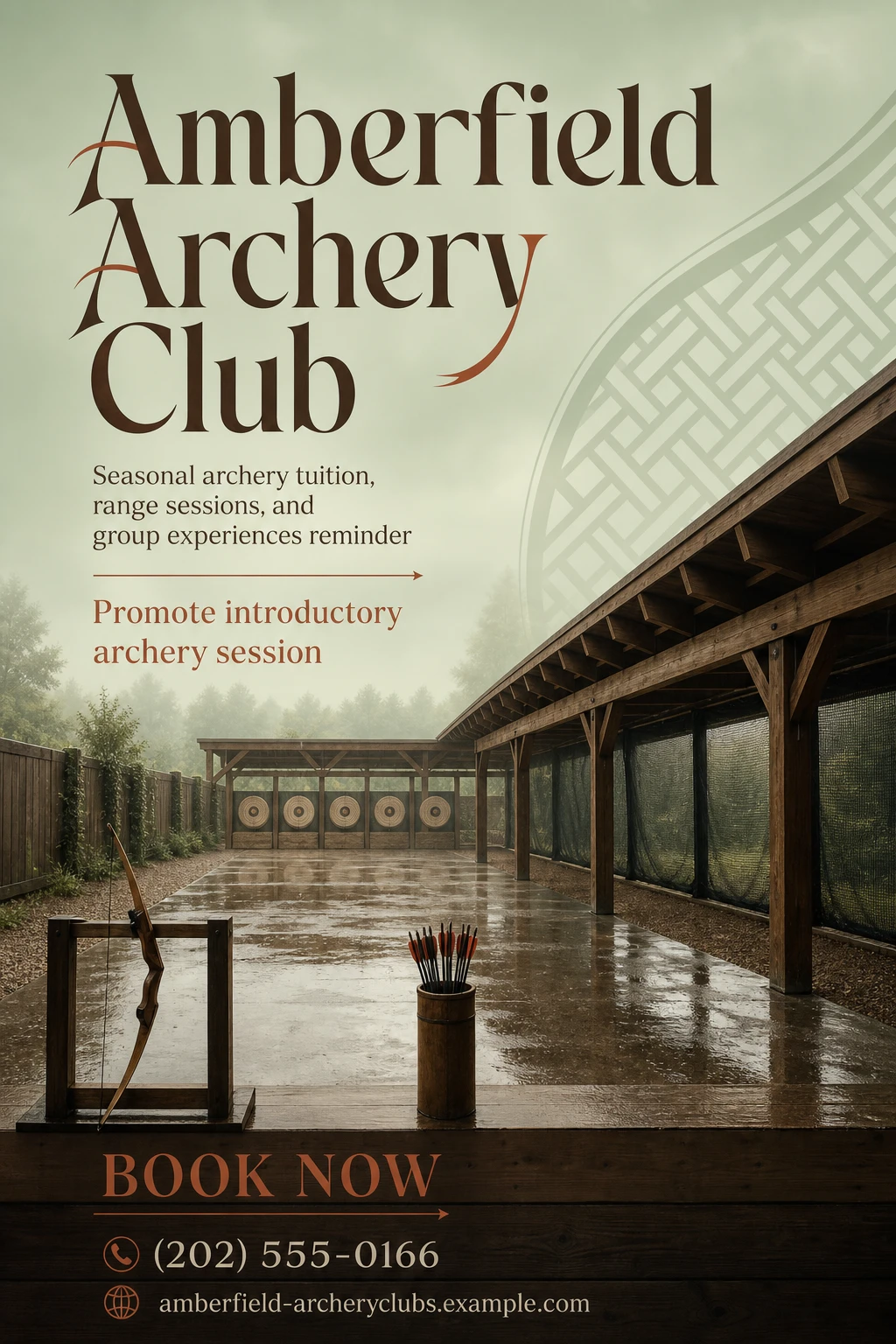 archery club poster template: promote introductory archery session
