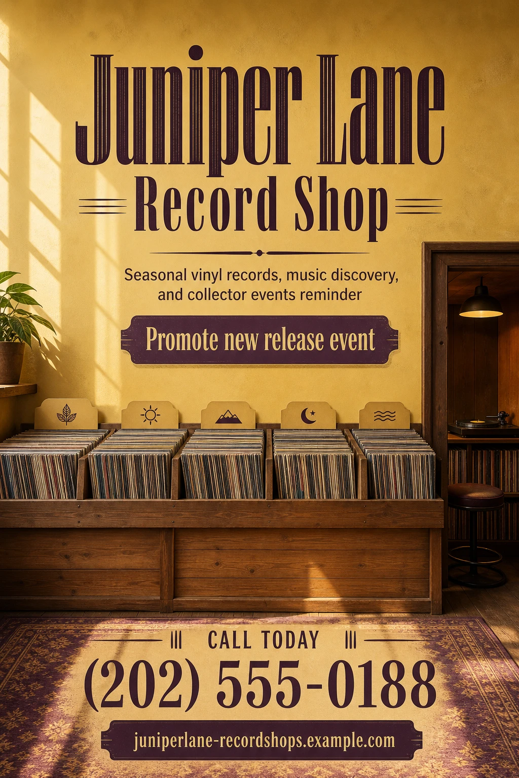 record shop flyer template: promote new release event