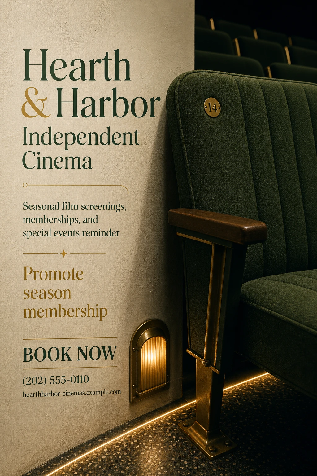 independent cinema poster template: promote season membership