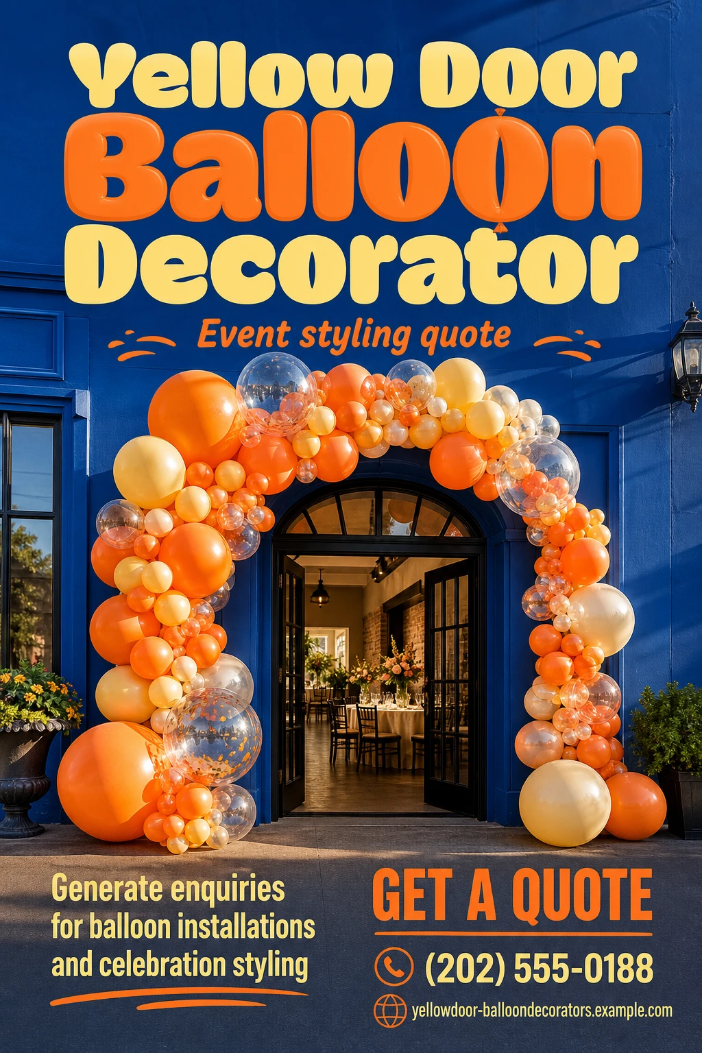 balloon decorator flyer template